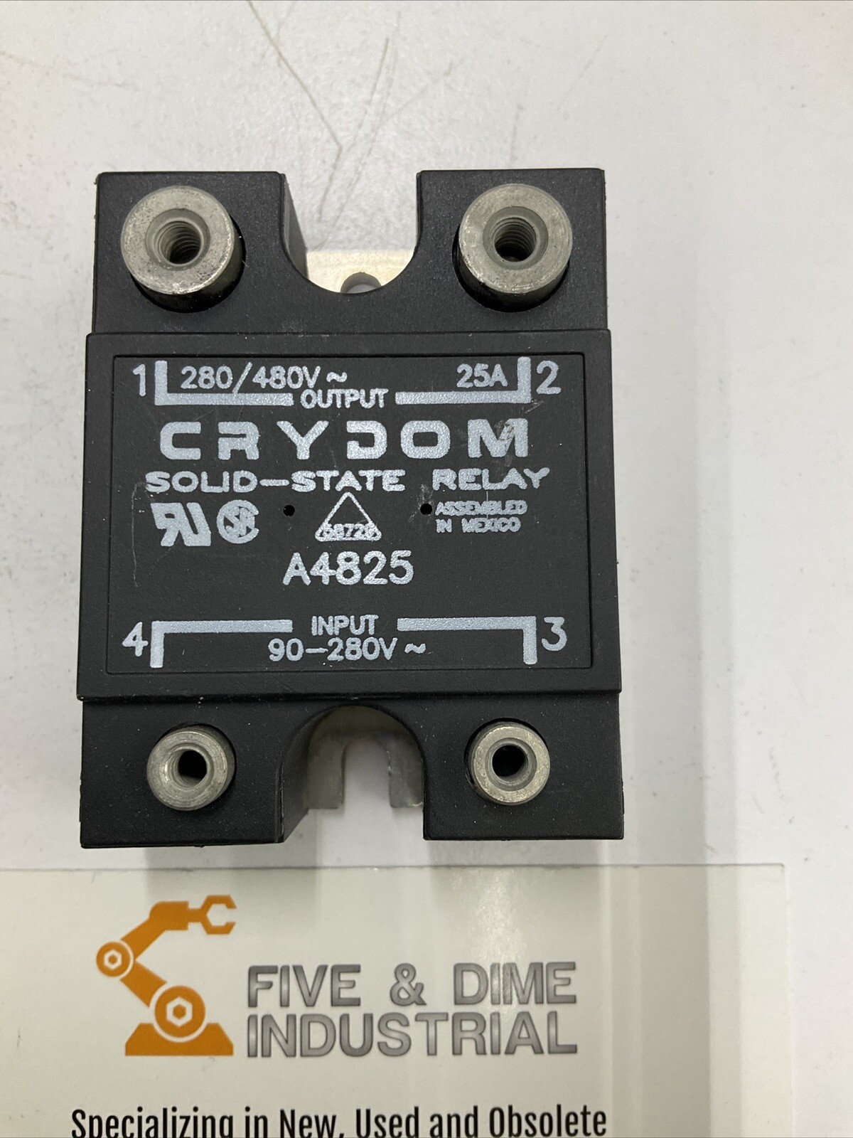 Crydom A4825 New Solid State Relay Input 90-280AC, Output 280/480VAC 25A (CL327)