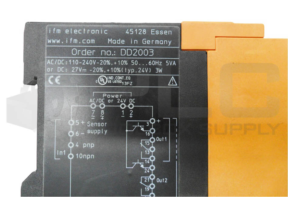 IFM ELECTRONIC DD2003 FREQUENCY/SPEED MONITOR 110-240V 50/60HZ FR-1