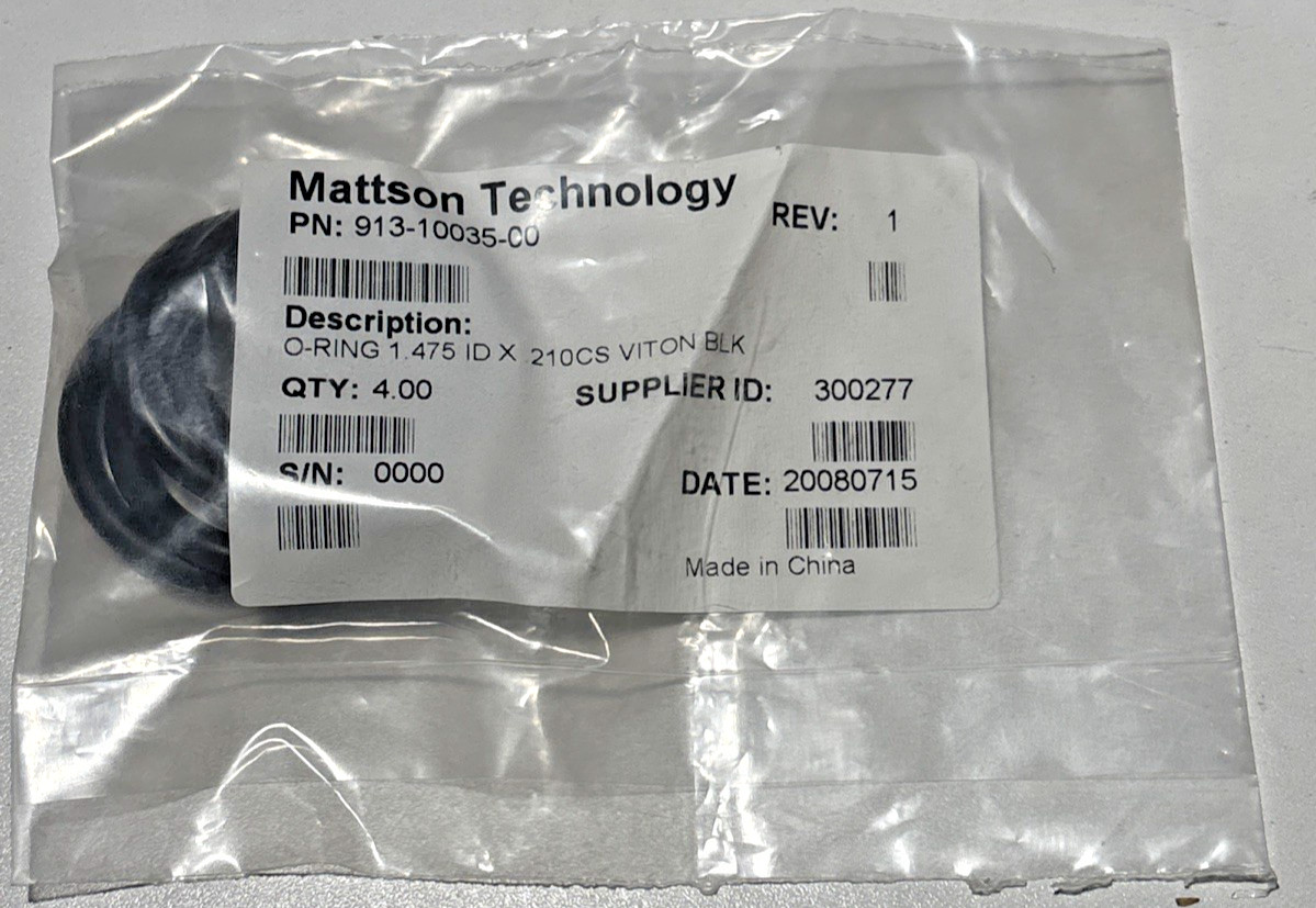 New Mattson Technology 913-10035-00 O ring