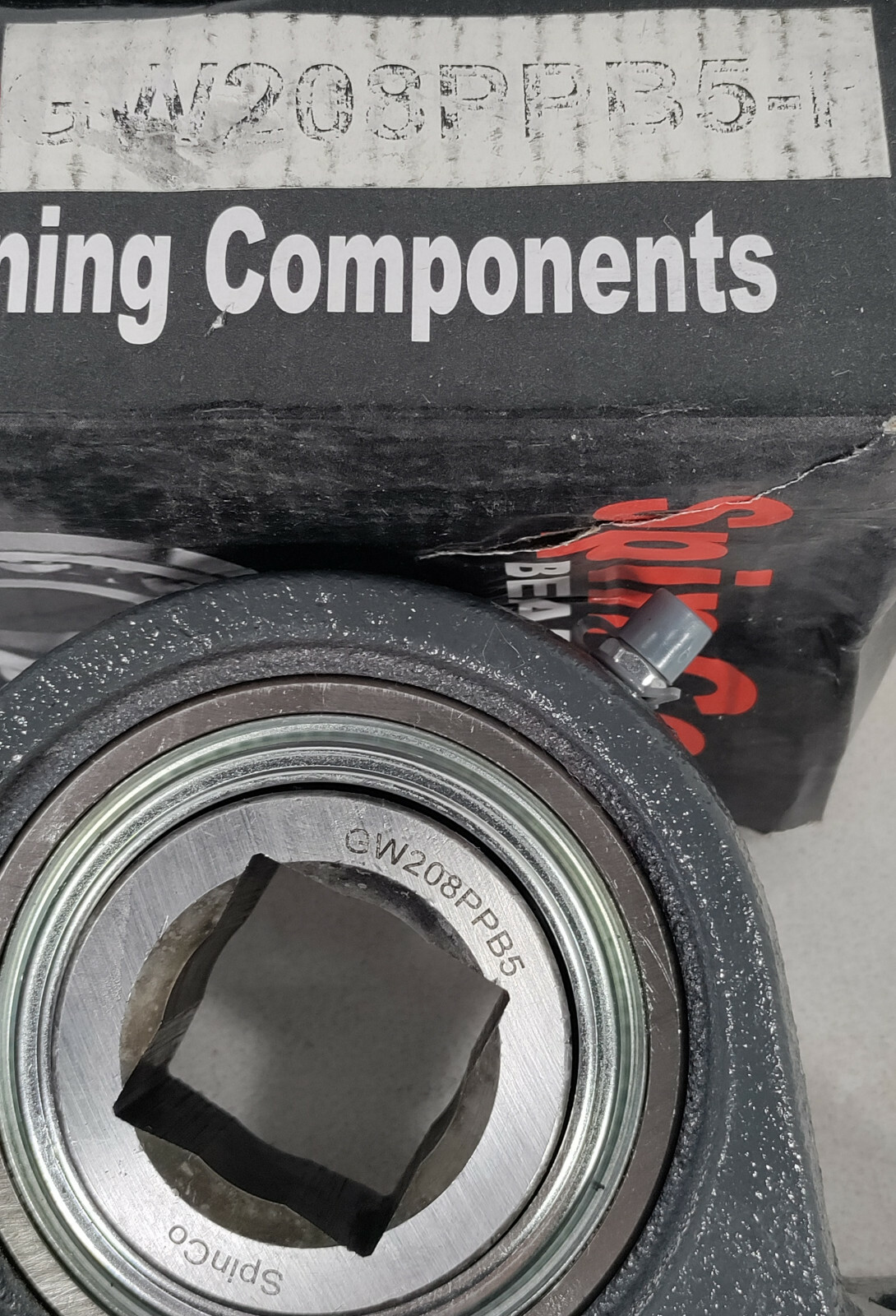 1 NEW SPINCO GW208PPB5-P SQUARE BORE AG PILLOW BLOCK BEARING UNIT NIB