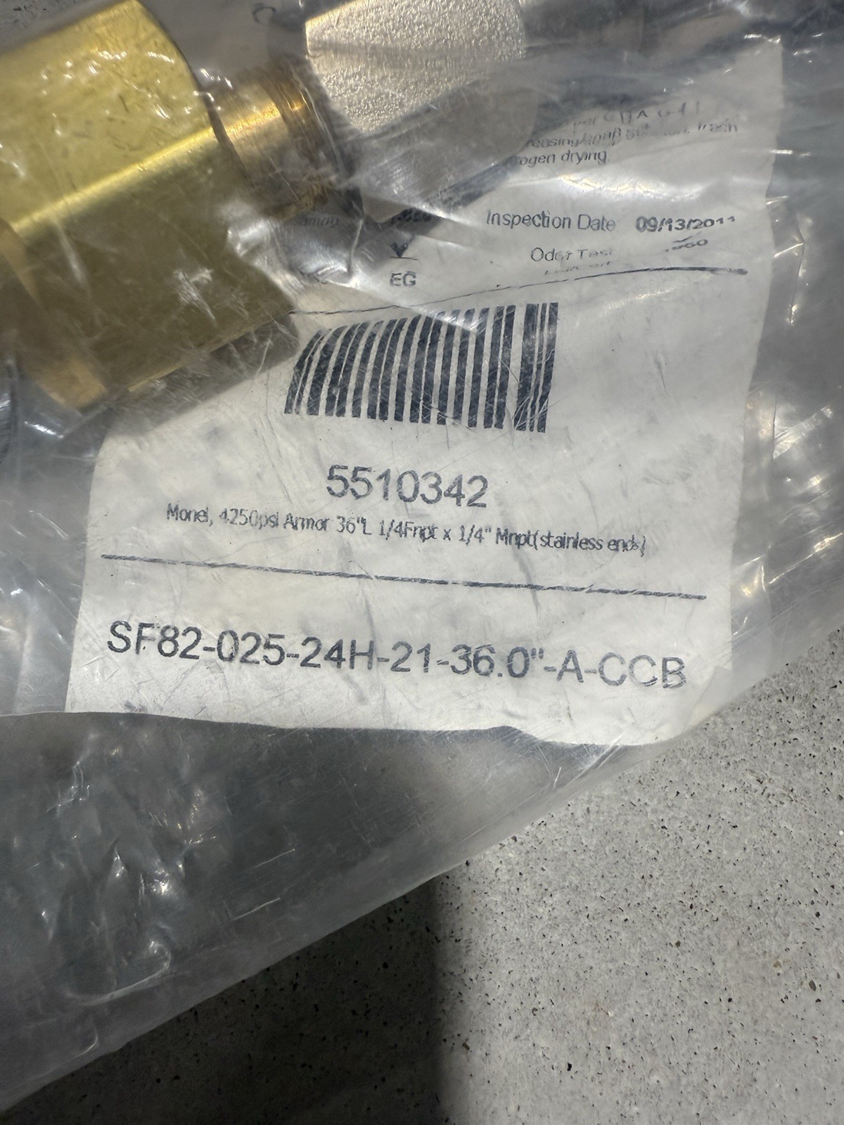 Concoa Diversco 5510342 SF82-025-24H-21-36.0″-A-CCB SF82 Monel 4250 PSI Hose NEW