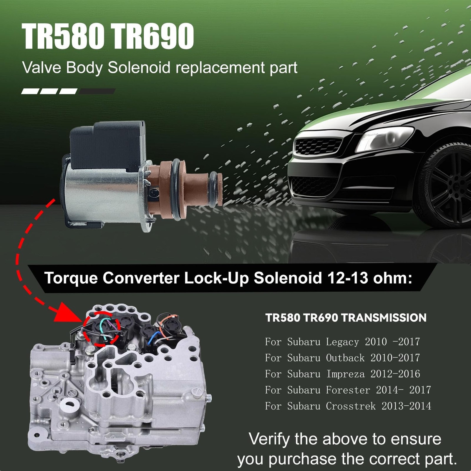 926-408 Torque Converter Lock-up Solenoid 12-13 Ohm, Torque Converter Solenoi…