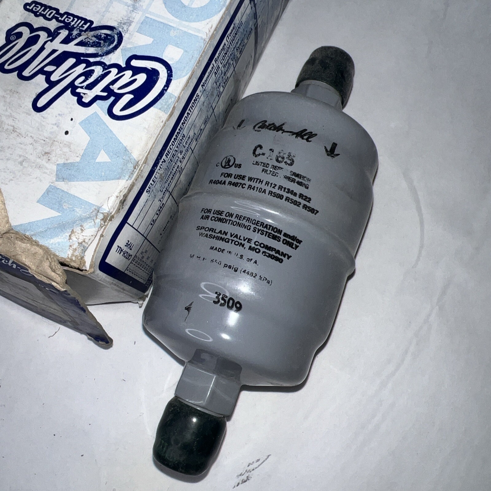 NEW OLD STOCK! SPORLAN 5/8″ FLARE CATCH-ALL FILTER DRIER C-165 401216
