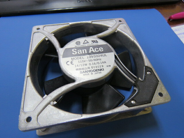 SANYO DENKI AMERICA INC. 109S024UL Qty of 1 per Lot Fan Tubeaxial 115VAC Square
