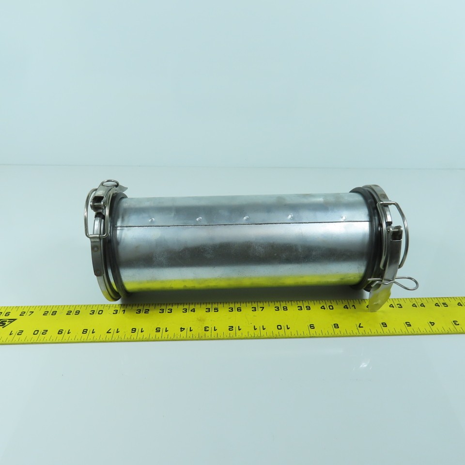 4″ Quick Clamp Rolled Edge Galvanized Steel Duct Pipe Coupling 11-1/2″ OAL