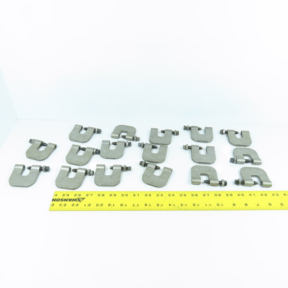 200 4″ I.P. Max Beam C-Clamp 3/8″ Rod Lot Of 15