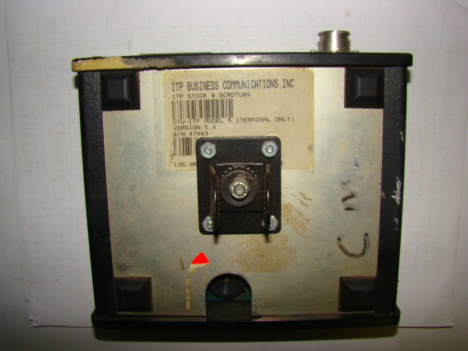 ITP BCRDTU05 DTU-ITP 5 Data Terminal, Version 5.4, Used