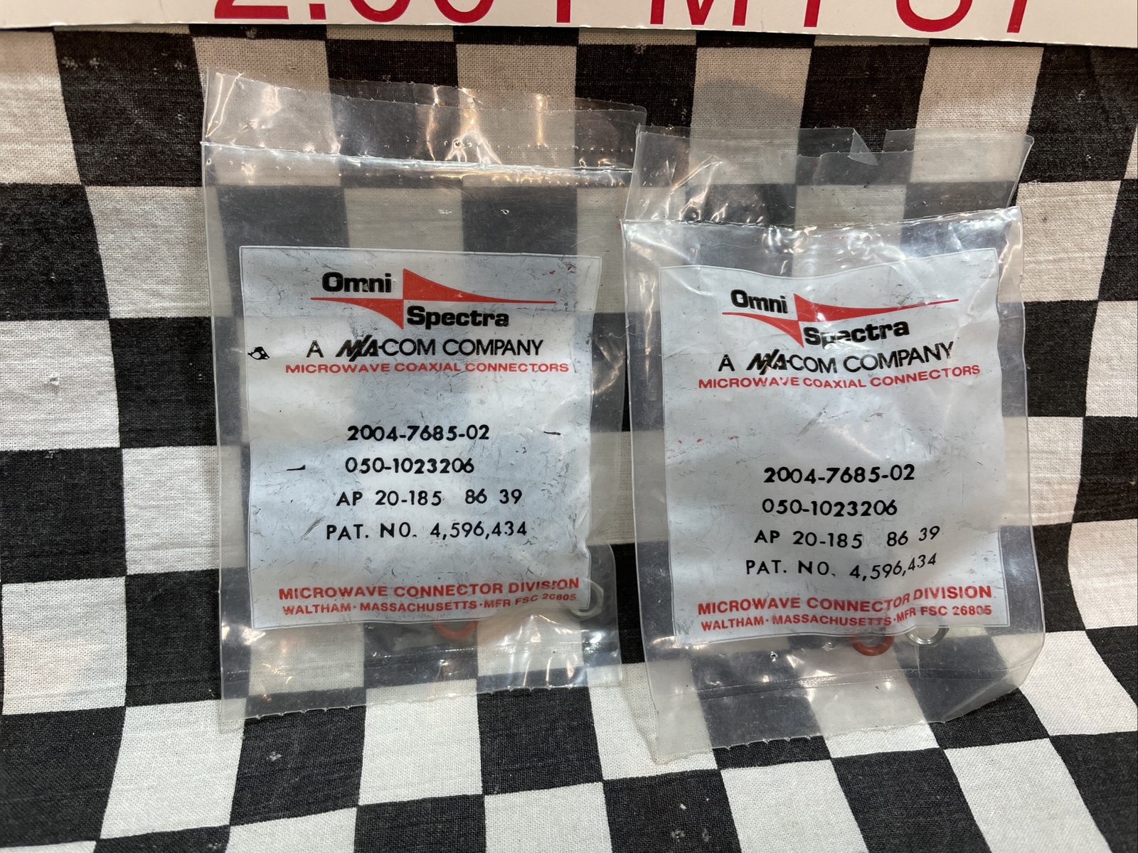Omni Spectra 2004-7685-02, RF Connectors Coaxial Connect, LOT OF 2, SHIPSAMEDAY