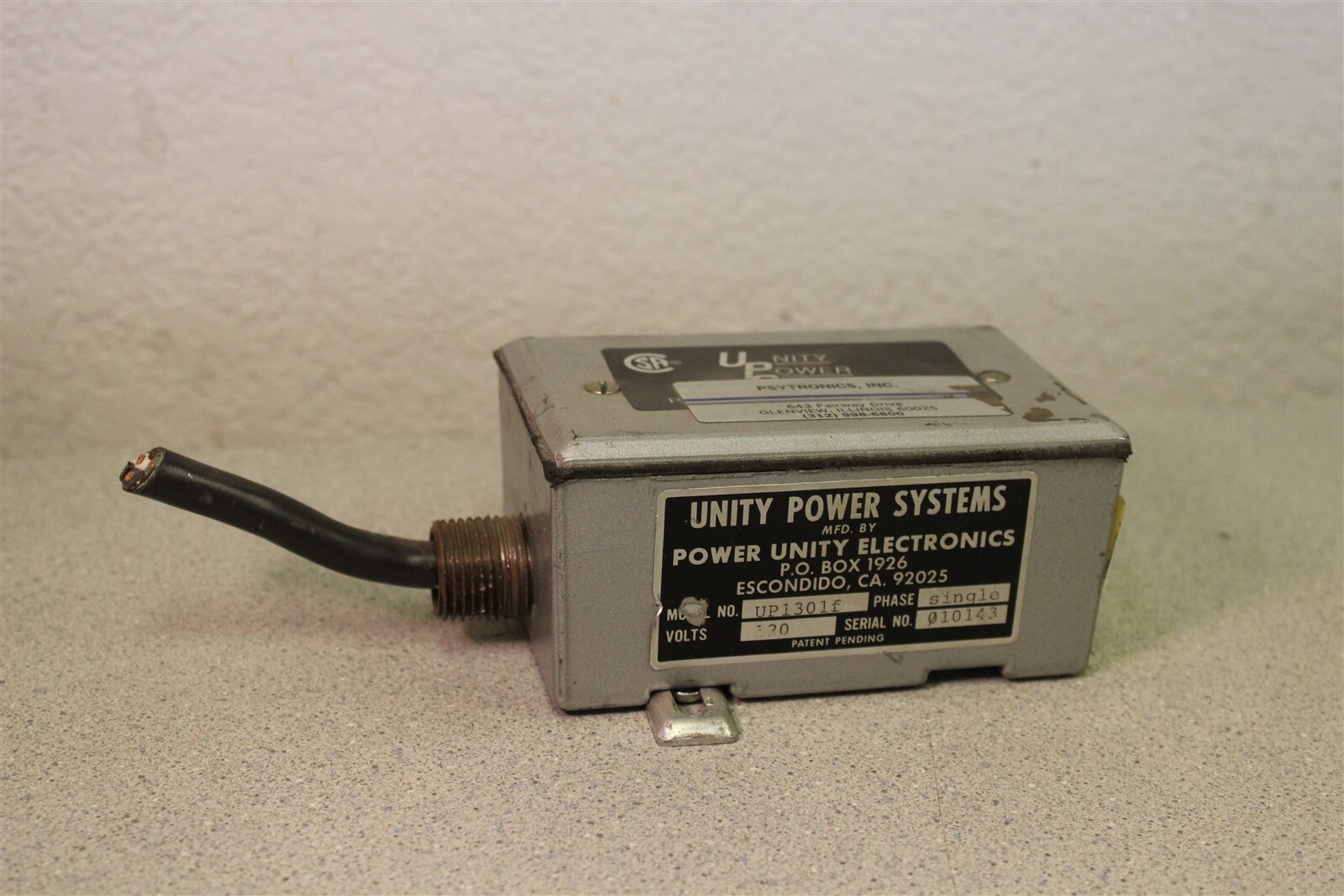 Unity Power Systems UP1301F Single Phase Transformer 120V *FREE SHIPPING*