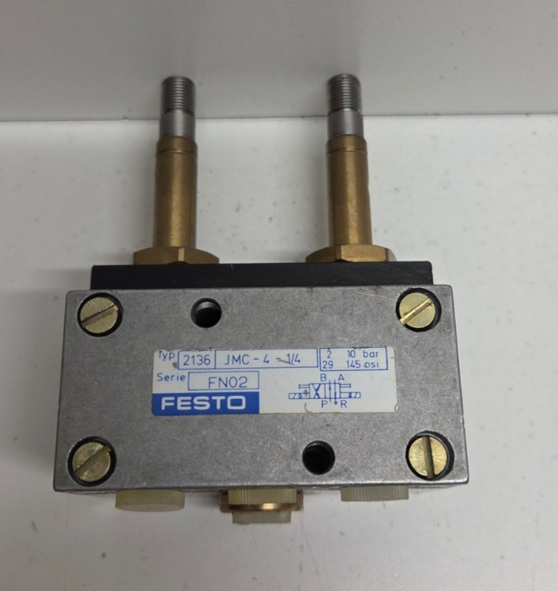 GUARANTEED! FESTO 4/2 2-10 BAR SOLENOID VALVE 2136 JMC-4-1/4