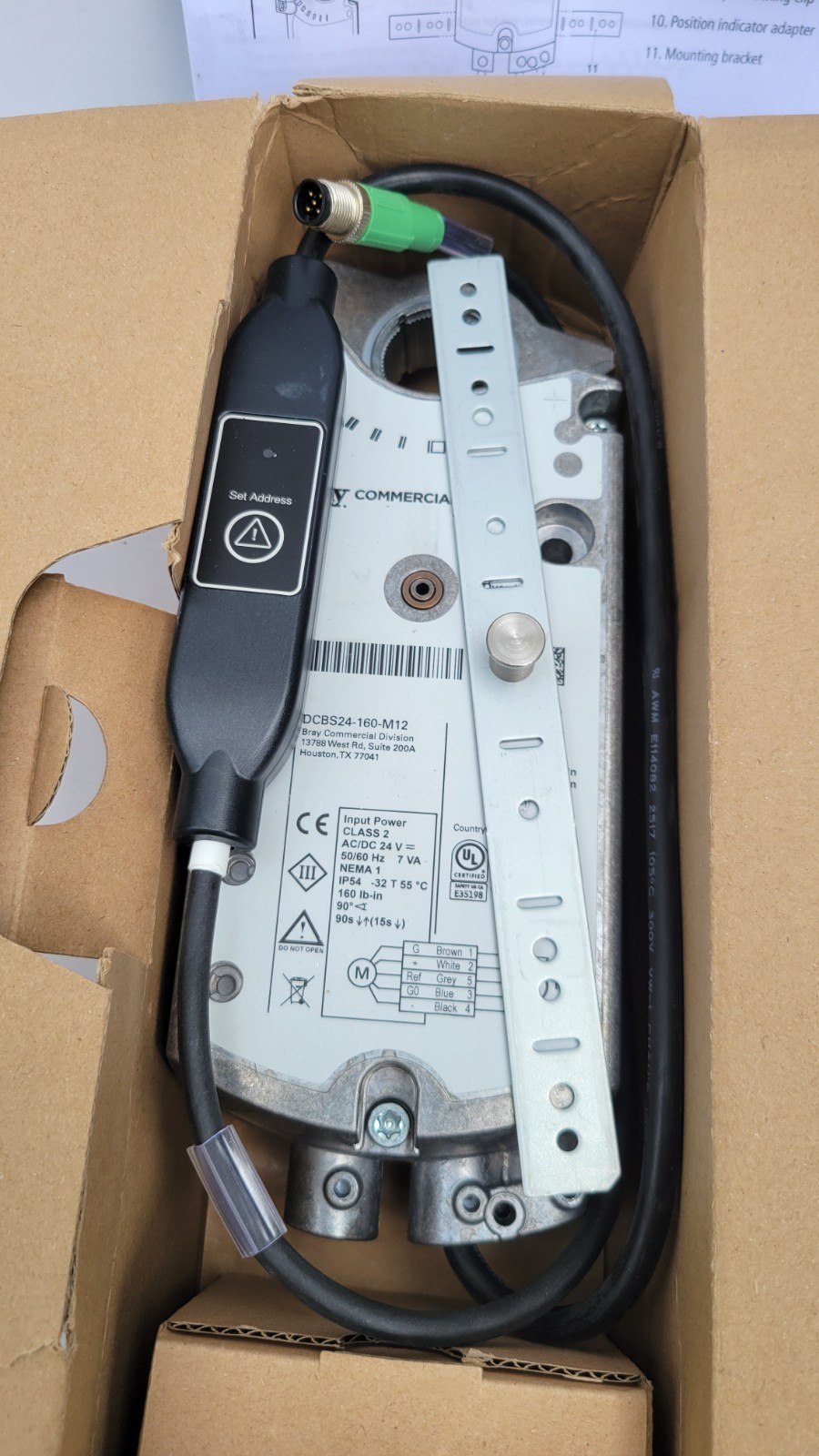 Bray DCBS24-160-M12 24V SPRING RETURN ACTUATOR NEW Actuator