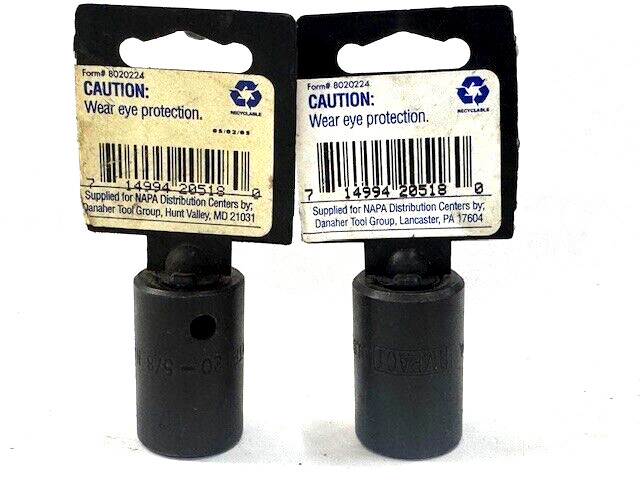 ASSORTED 6-POINT IMPACT SOCKET SIZES-5/8″ TO 1 1/4″W/ 1/2″ & 3/4″ DRIVE LOT OF 7