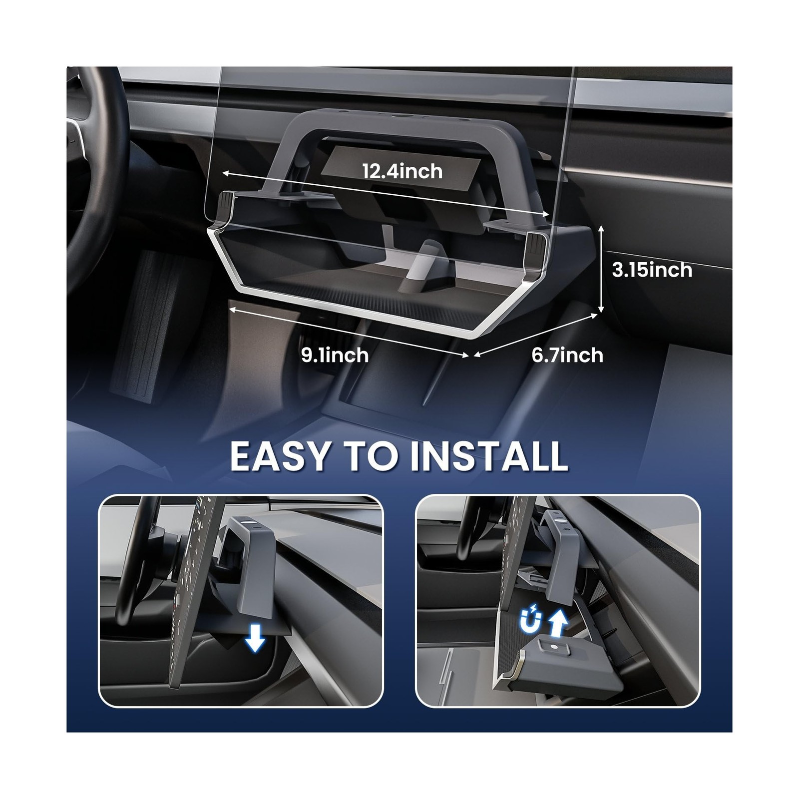 for Model Y Juniper Under Screen Storage Organizer 2025-2026 Upgrade, Model 3…