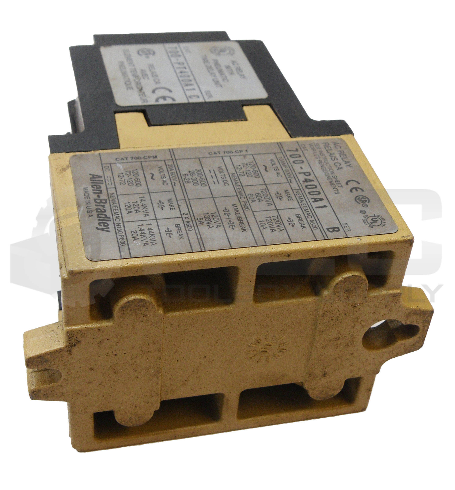 ALLEN BRADLEY 700-P400A1 /B AC RELAY W/ 700-PT400A1 /C TIME DELAY UNIT