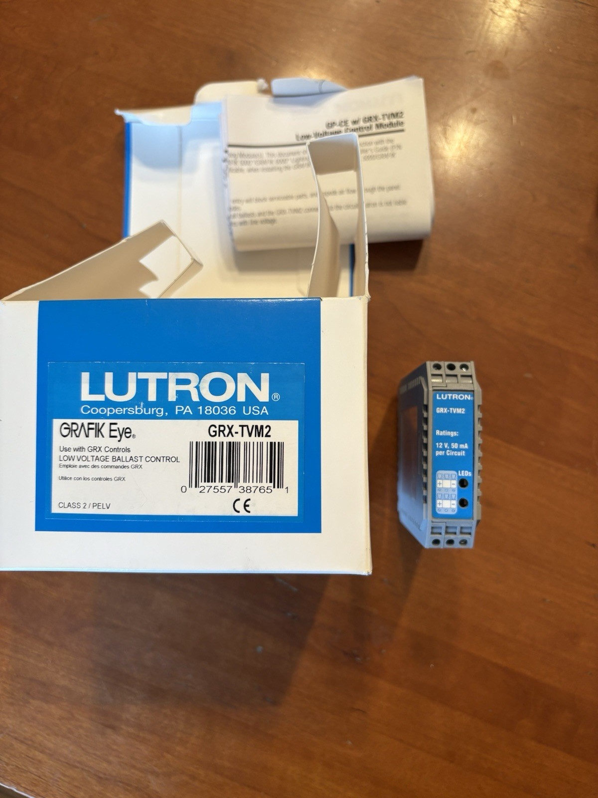 Lutron GRX-TVM2 12V 50mA per Circuit Module Din Mount