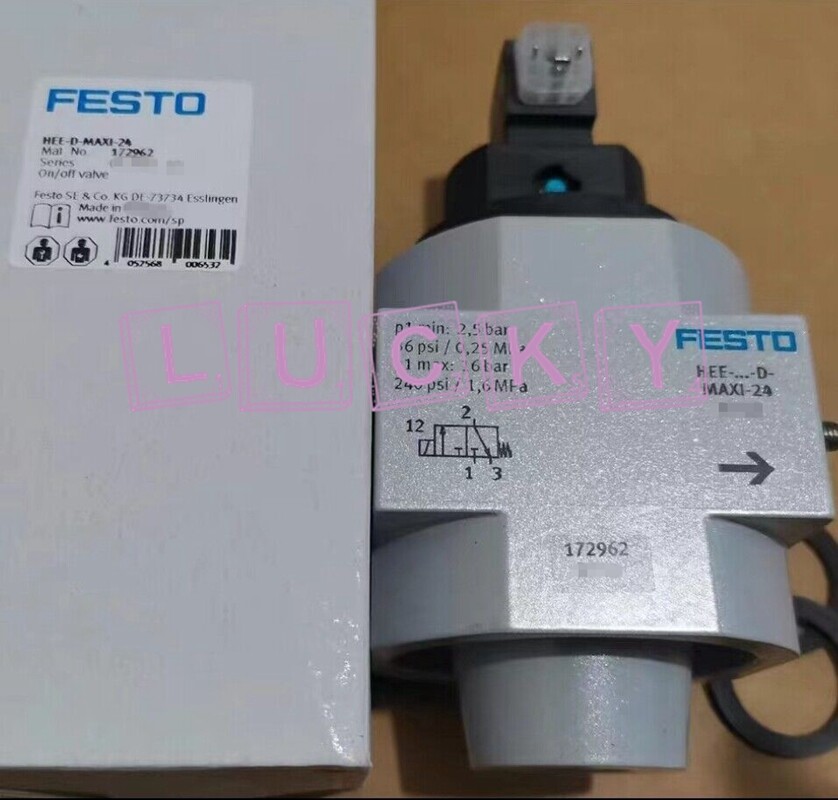 1PC NEW FOR FESTO HEE-D-MAXI-24 172962 24VDC on-off valve replacement