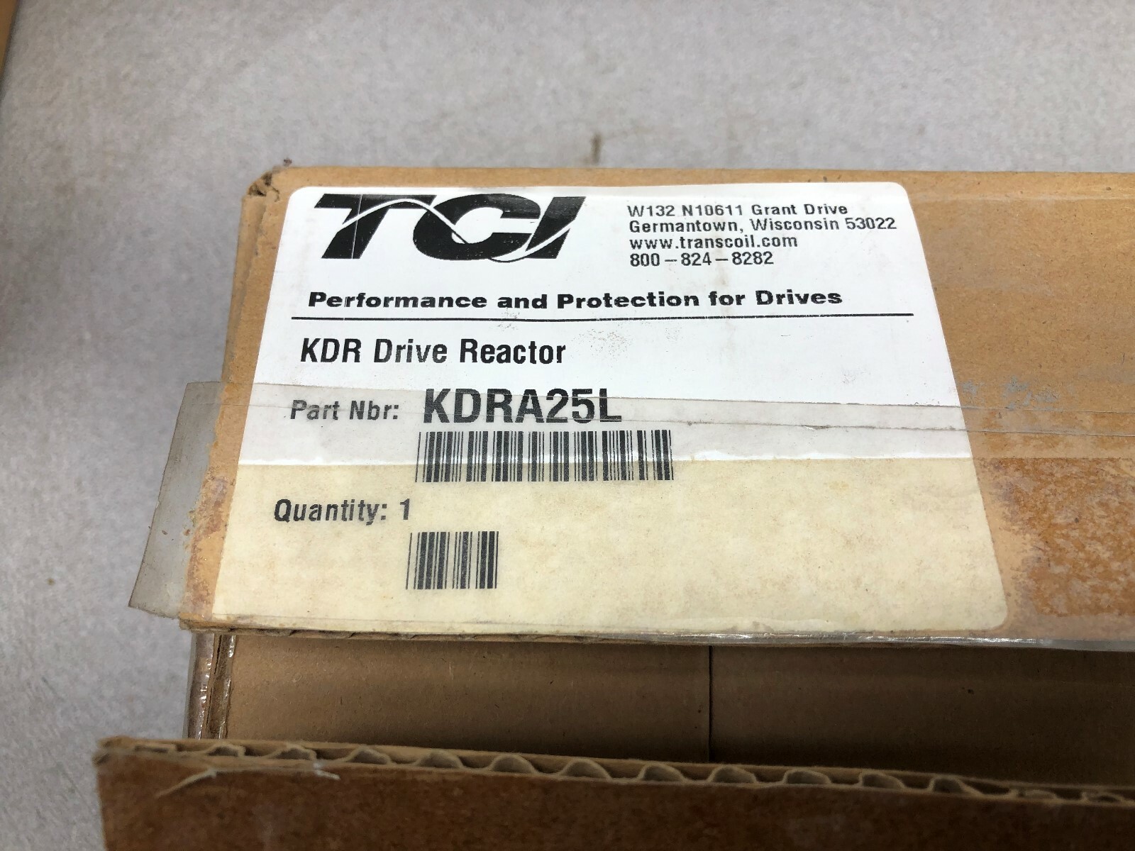 NEW IN BOX TCI 4.6 MOTOR AMPS 3 PH 600 VAC MAX KDR DRIVE REACTOR KDRA25L