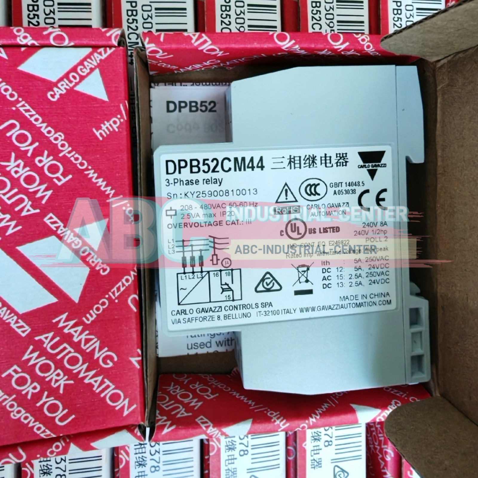 1PCS New Carlo Gavazzi DPB52CM44 Three-phase relay#