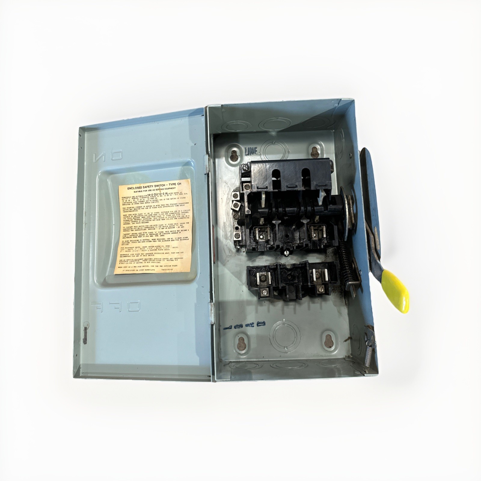 🔴Eaton Crouse Hinds CH322N 240VAC 60A Safety Switch Disconnect‼️VINTAGE‼️