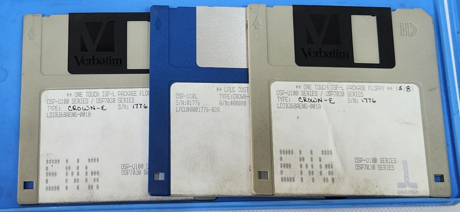 Okuma Micro Floppy Disc Case E8048-090-426-1 9-Discs with Manuals