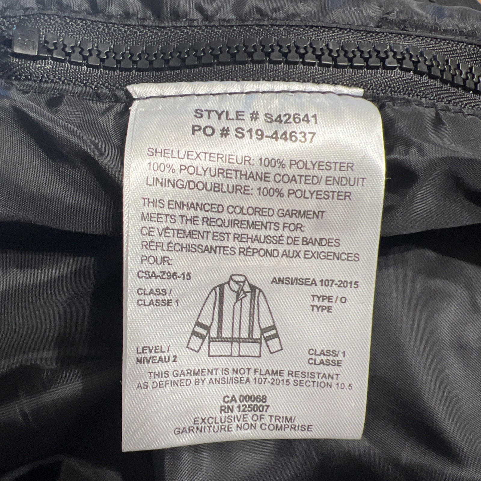Men’s Hi-Vis 5-in-1 Safety Jacket, 300D Poly Oxford with PU Coating, Black, XLT