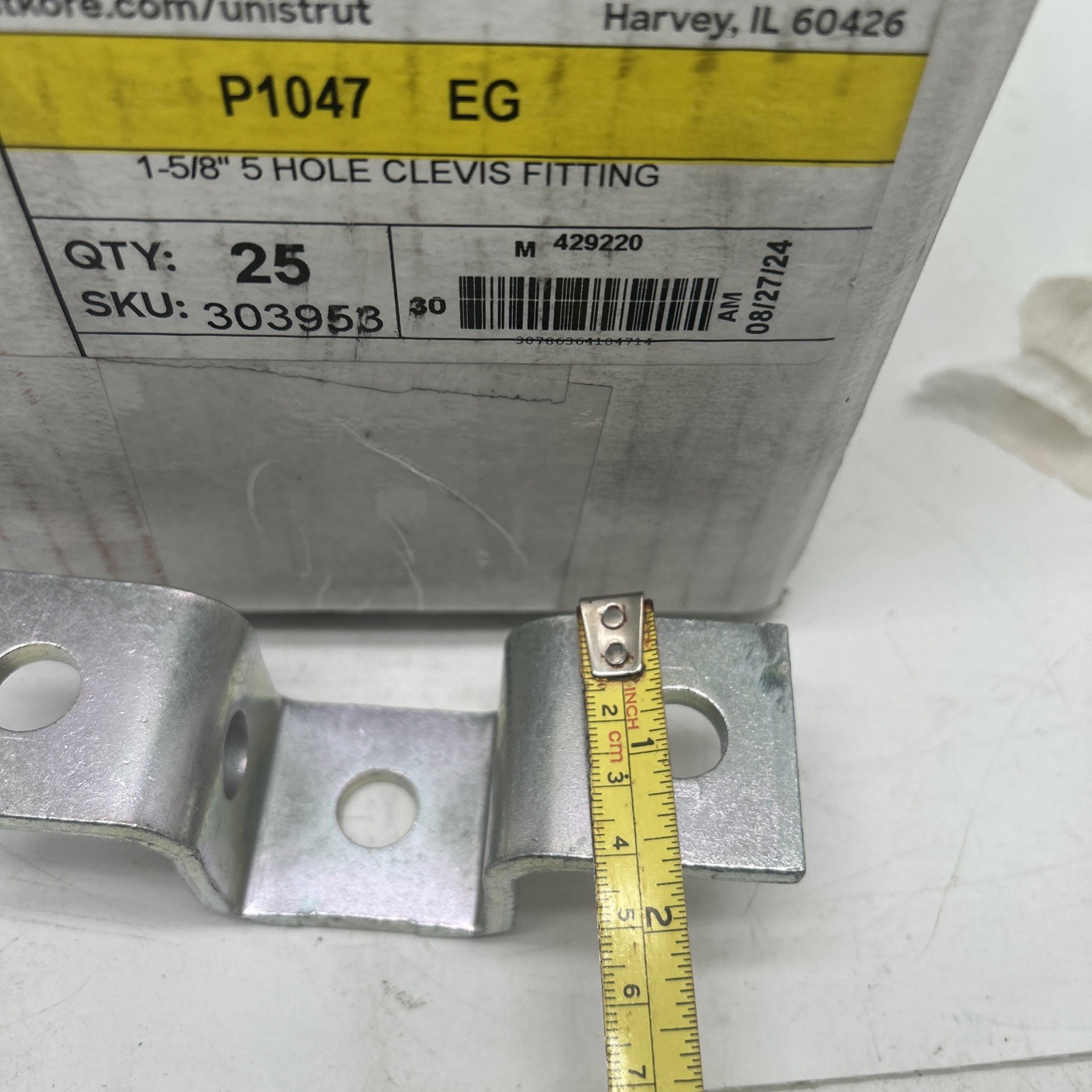 Atkore Unistrut P1047 H6 5 Hole Clevis Fitting. Box of 25.