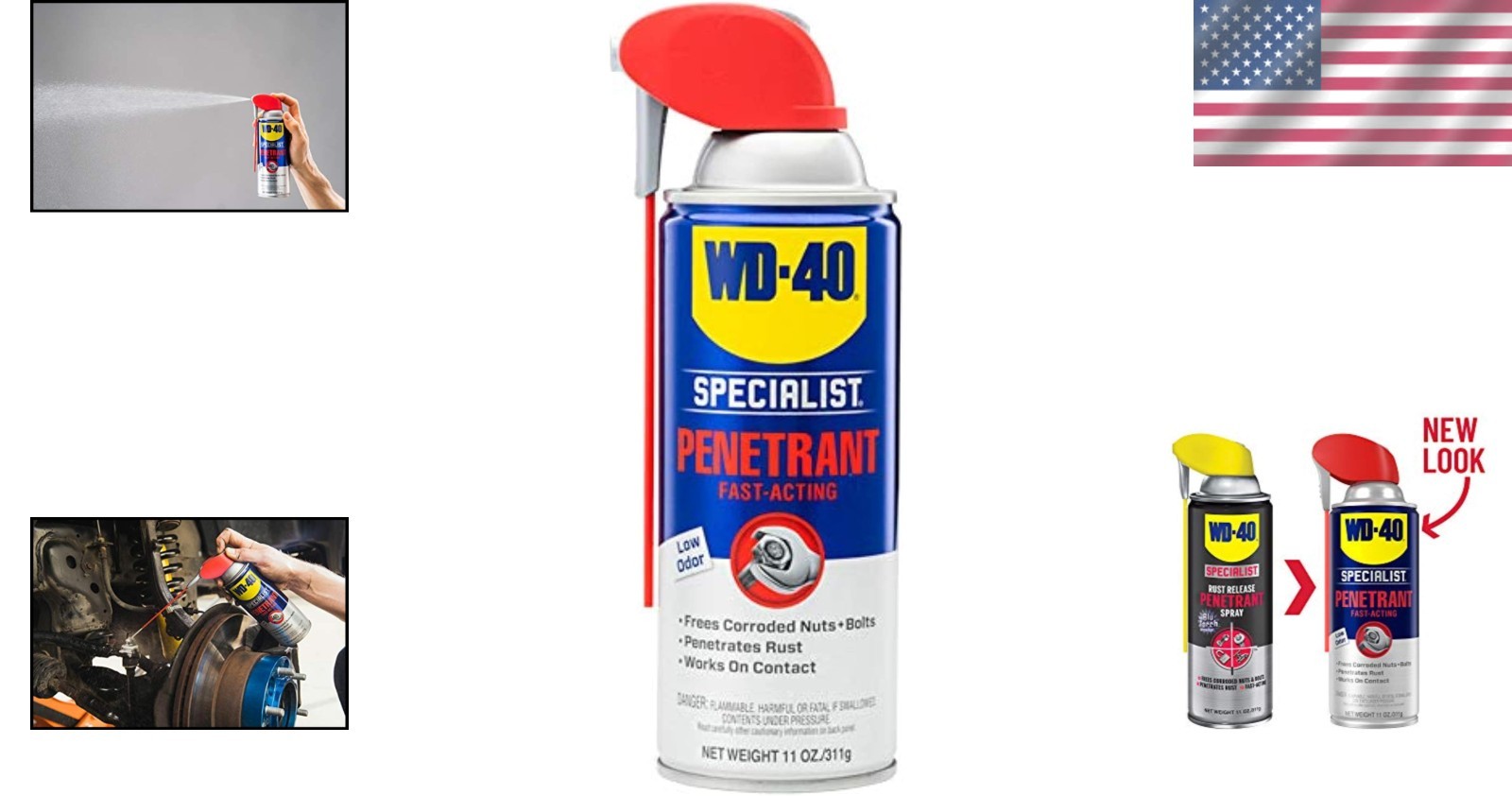 Industrial Strength 11 Oz. WD-40 Penetrant Spray – Smart Straw for Precision Use