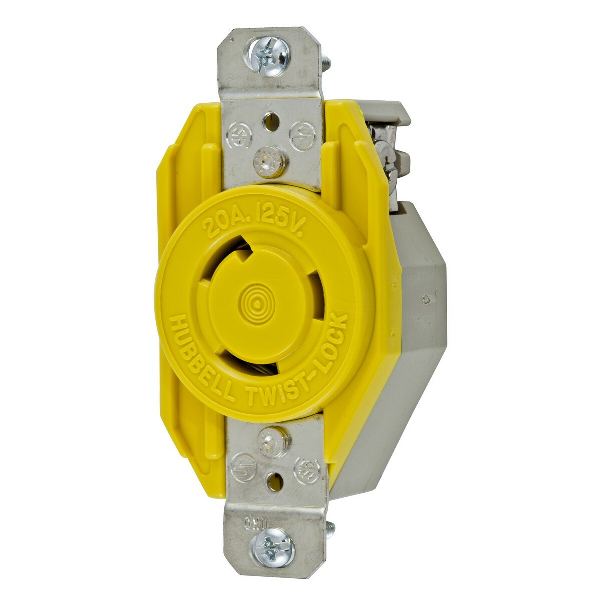 HBL23CM10 Twist-Lock, Corrosion Resistant Single Flush Receptacle, 20A, 125V AC