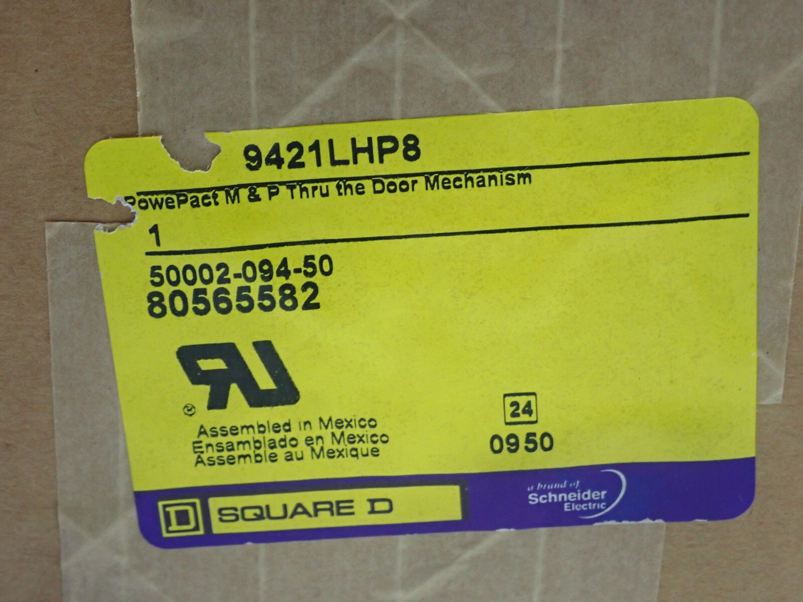 New Square D 9421LW4 PowerPact M & P Thru Door Mechanism 9421LHP8