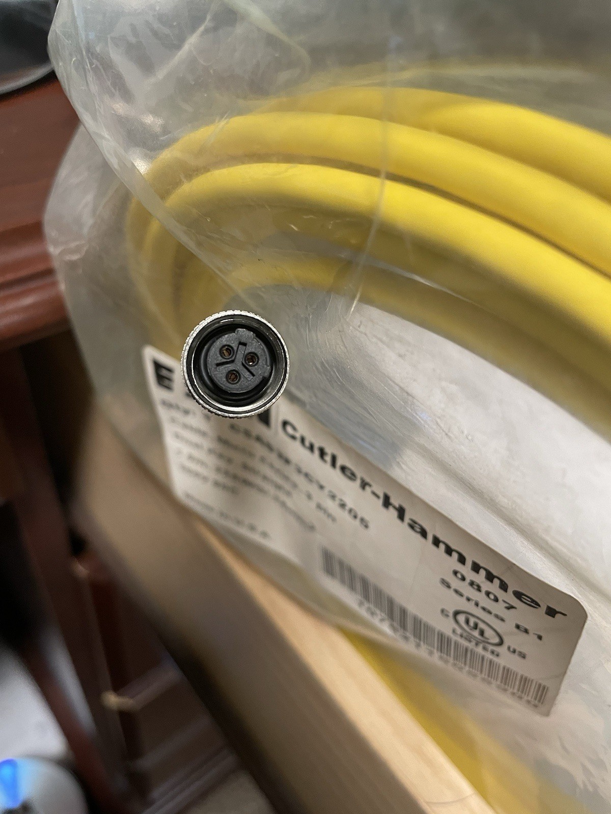 New Eaton Cutler Hammer CSAS3F3CY2205, 5M Micro Series, 3 Pin Cable FREE SHIP
