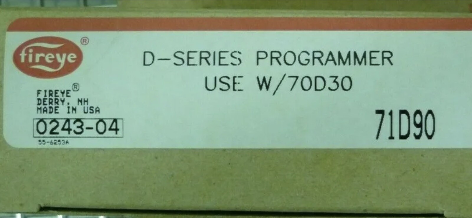 FIREYE 71D90 D-SERIES PROGRAMMER