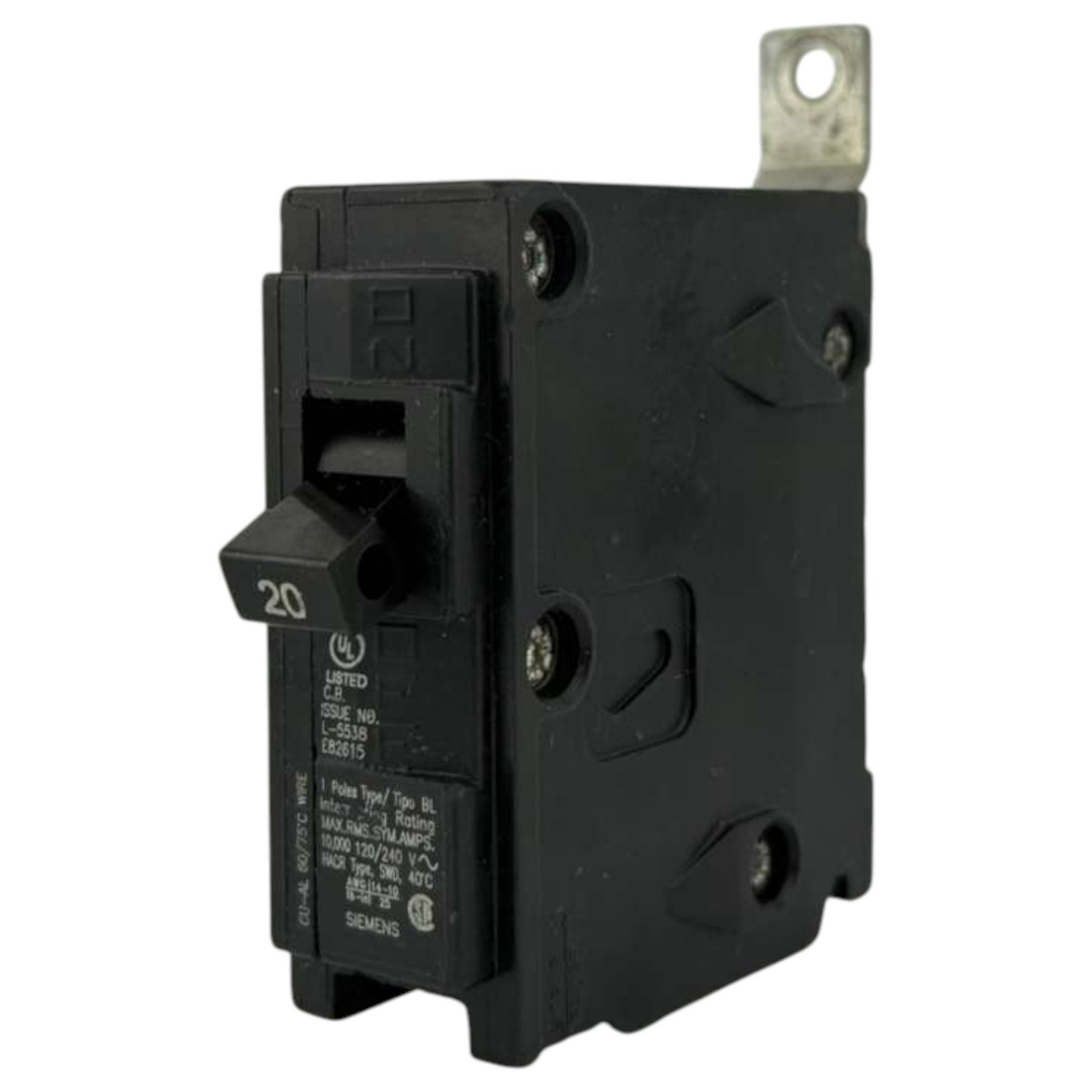 NEW OPEN BOX Siemens B120 20 A,120 V,1P Thermal Magnetic Circuit Breaker Bolt-On