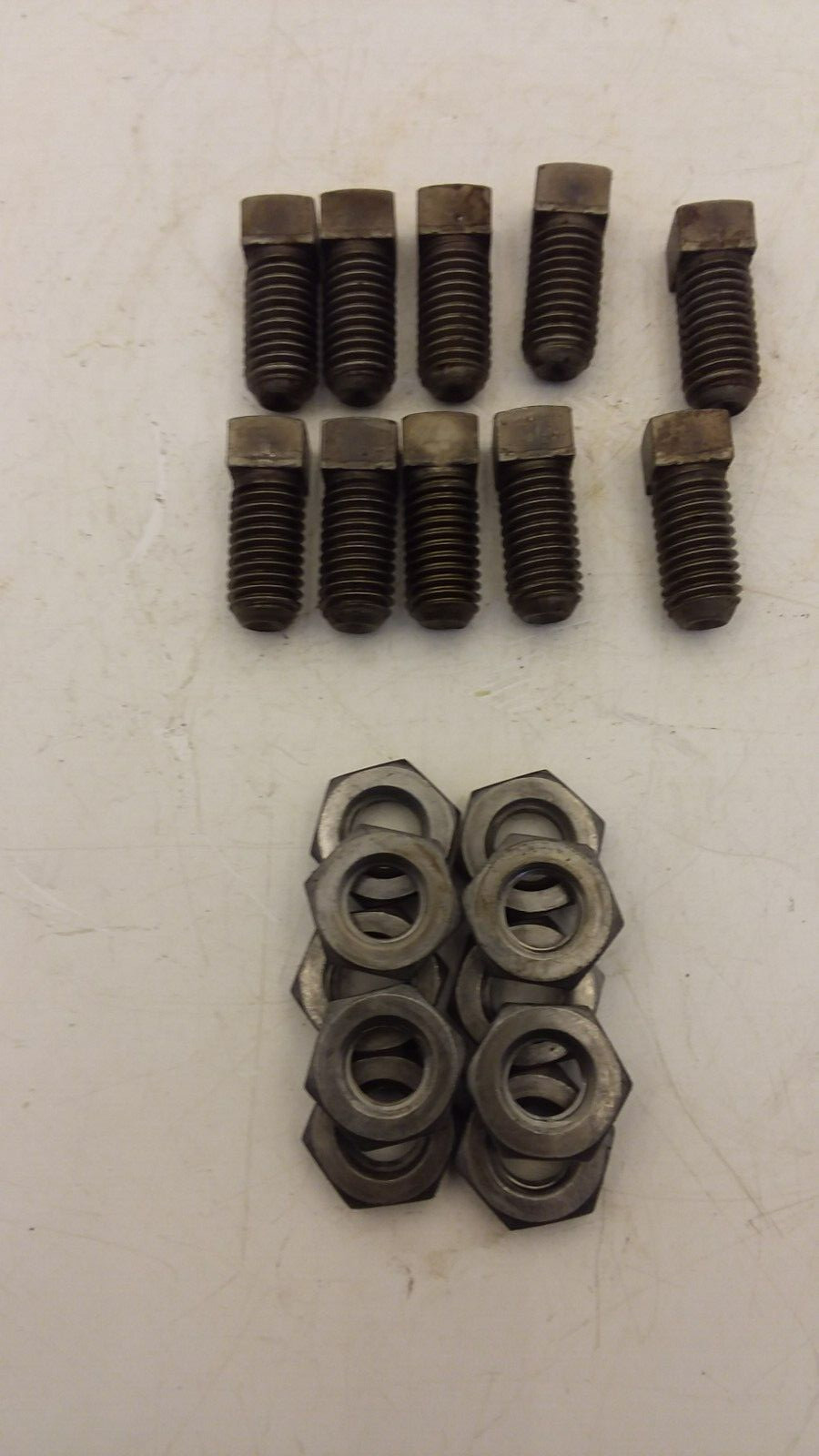 AAB 27379-08 SET SCREW SQUARE HEAD .5-13X1 W/JAM NUTS .5-13 HEX HEAD LOT OF 10