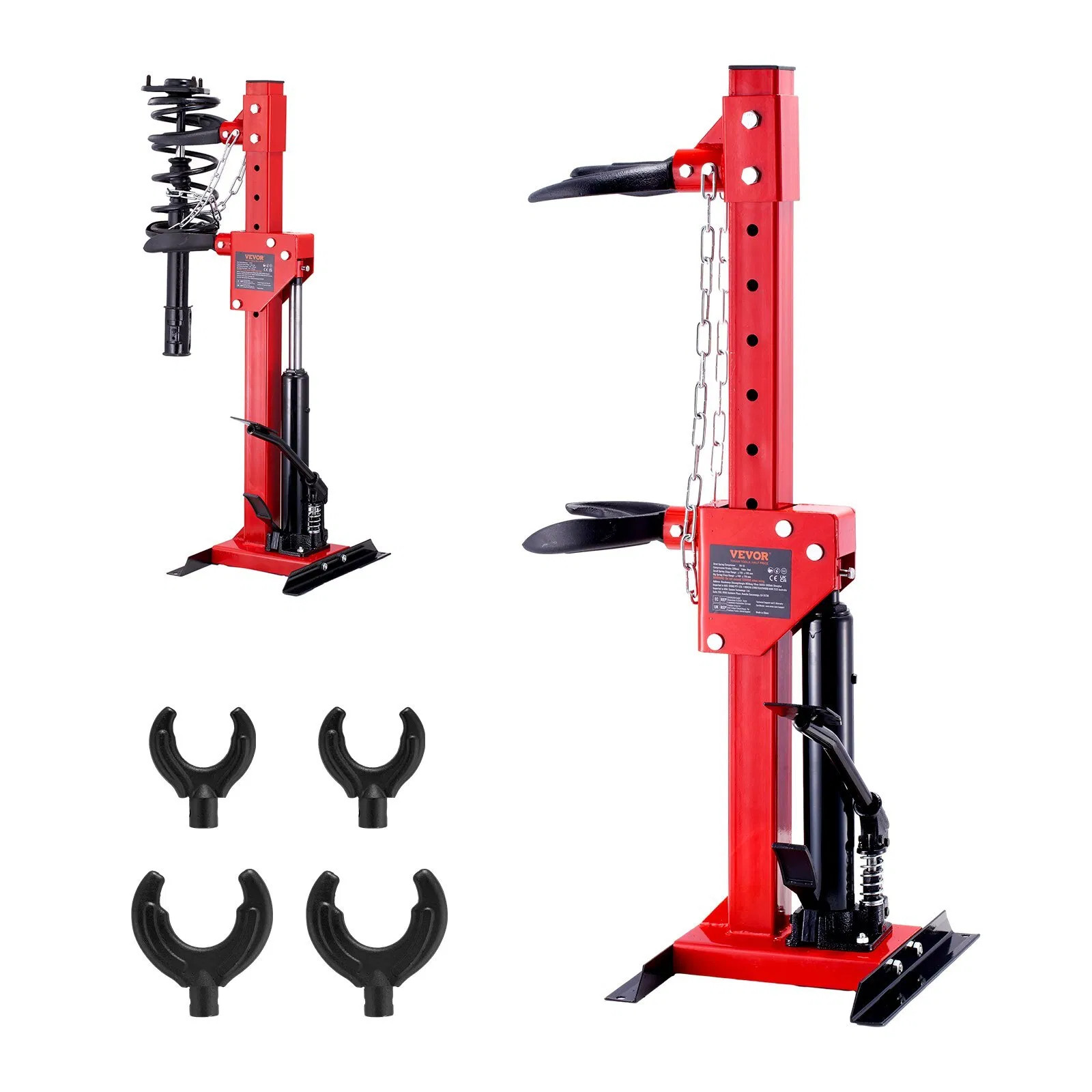 Strut Spring Compressor, 4.5 Ton/9920 LBS Hydraulic Jack Capacity, 1 Ton Rated