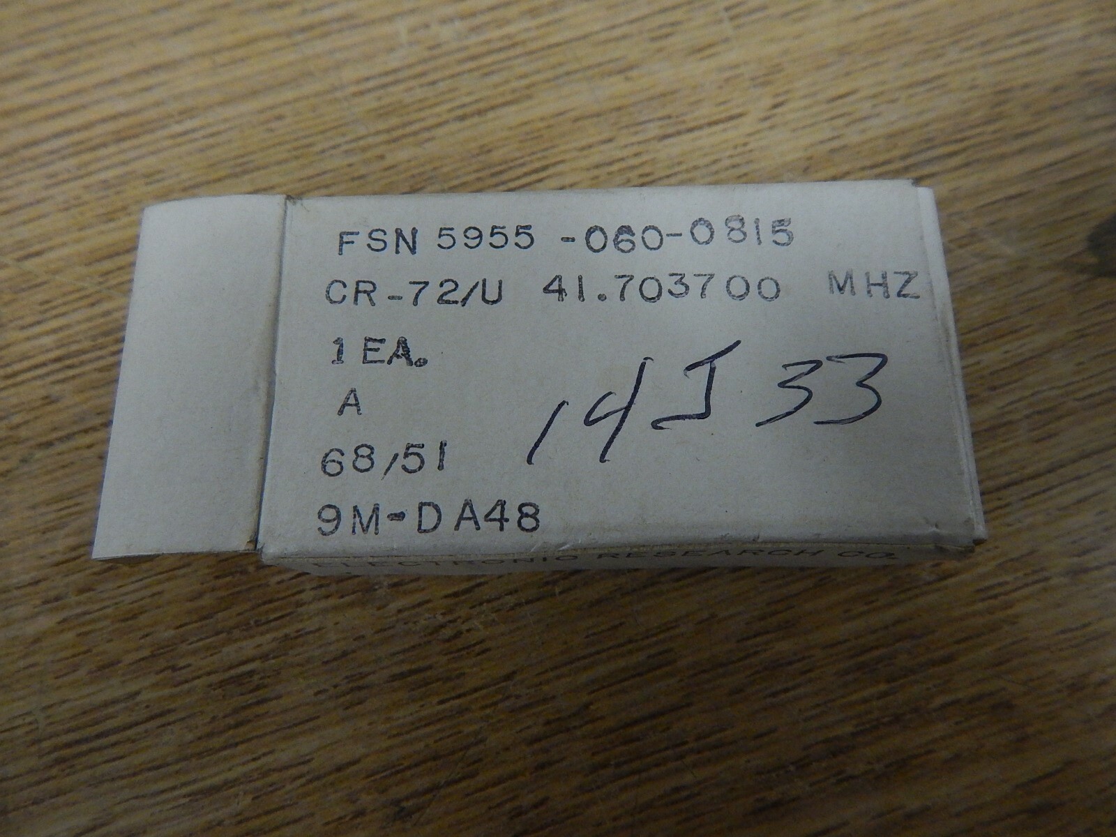 Electronic Research FSN 5955-060-0815 CR-72/U 9M-DA48 41.703700 68/51 14J33