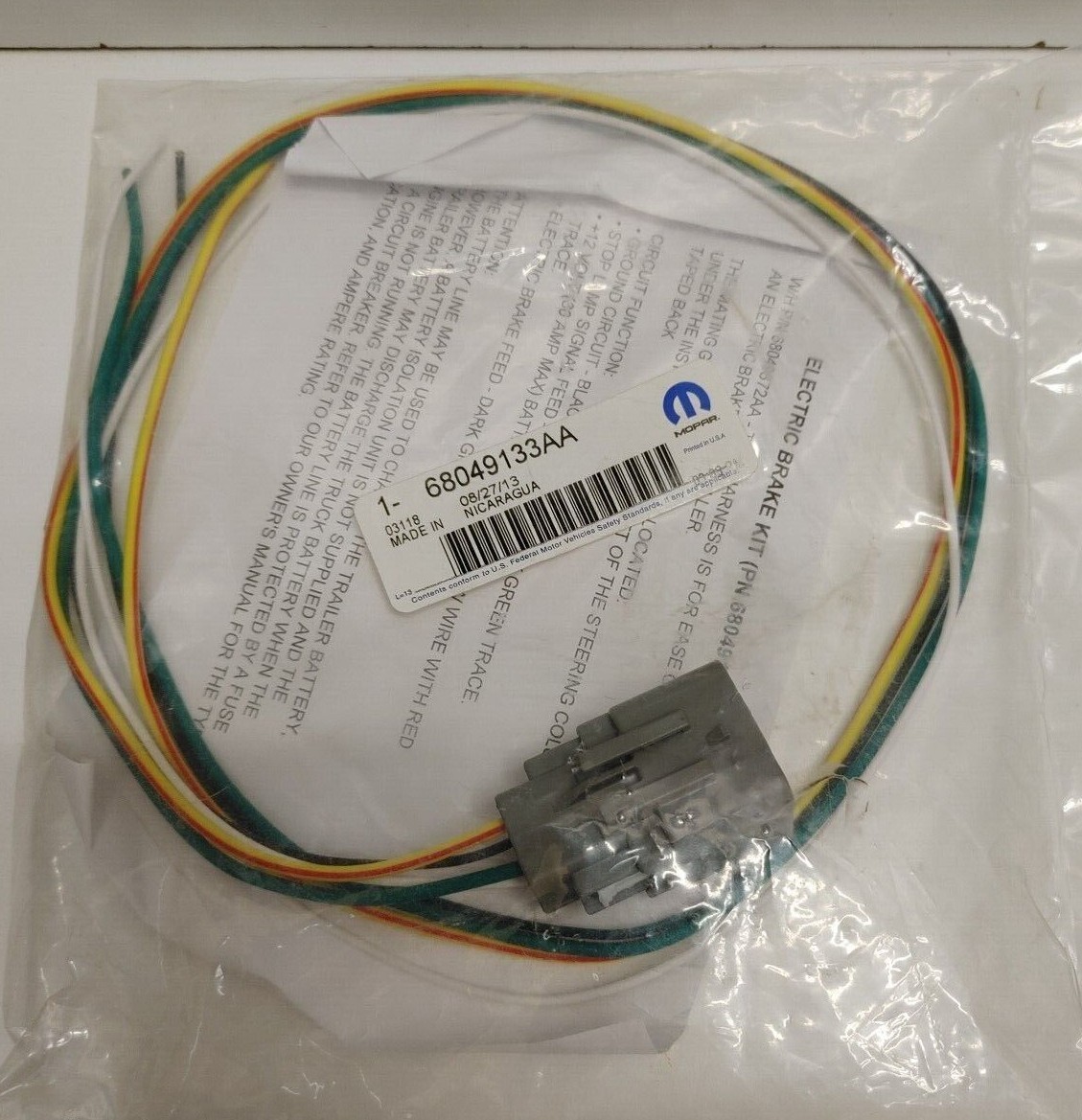 NEW OLD STOCK! MOPAR TRAILER TOW ELECTRIC BRAKE KIT 68049133AA