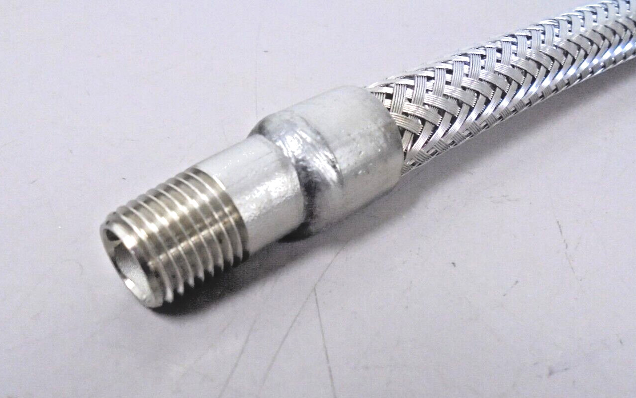1/4″ NPT M/F Flexible SS Braided Hose 1/4″ x 24″