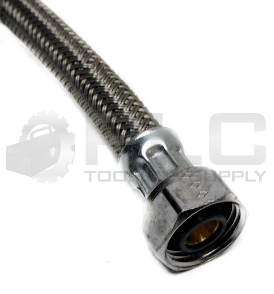 LOT OF 7 NEW BRASSCRAFT B1-16AF 16″ FAUCET HOOKUP 3/8″ TO 1/2″ BRAIDED STEEL