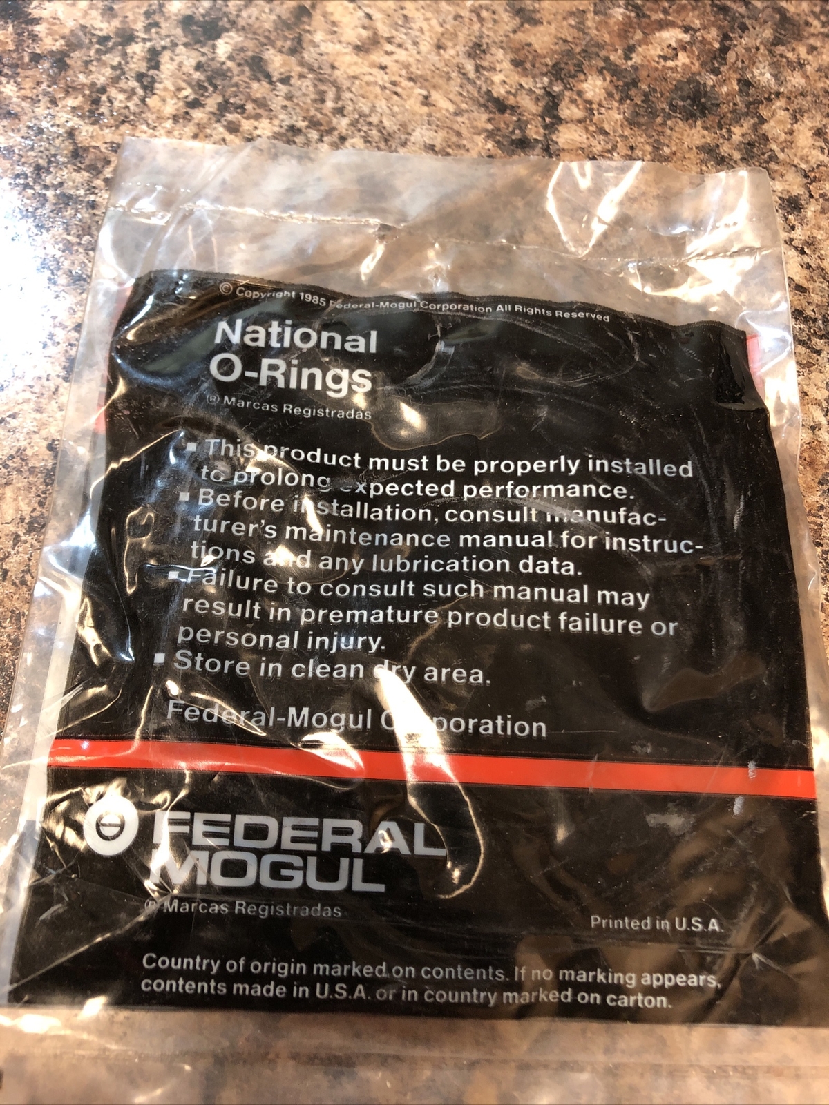 Federal-Mogul 454 O-Ring 12-1/2″ ID, 13″ OD, 1/4″ W X1 F+S!