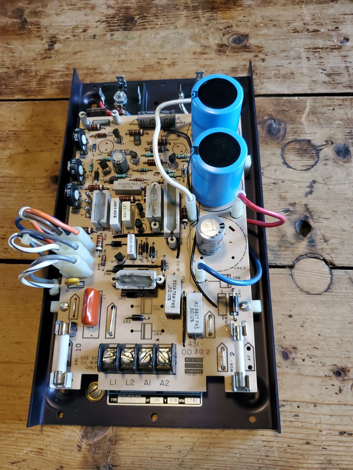 USED BODINE ELECTRIC DPM-6130C SPEED CONTROL BOARD 1/4HP 2500RPM