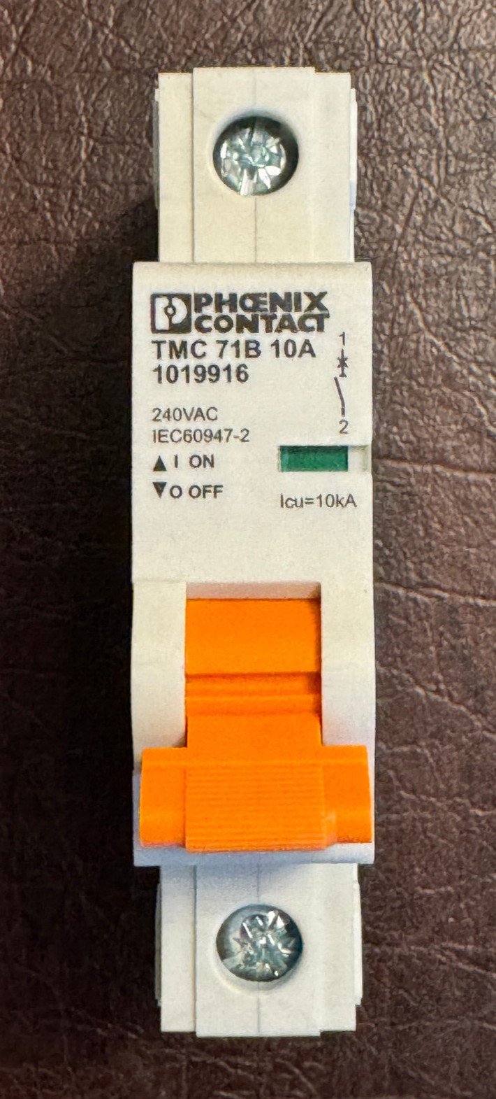 Phoenix Contact 1019916 TMC 71B 10A Thermomagnetic Circuit Breaker DIN Rail 35mm