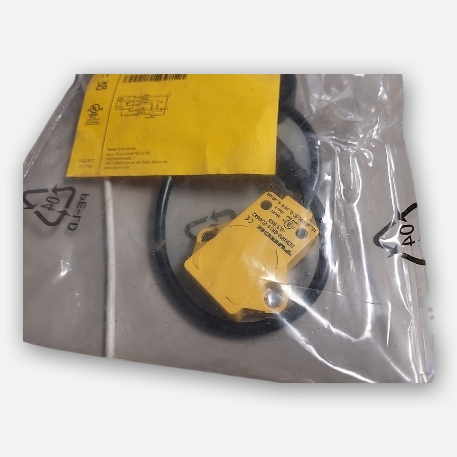 NEW SEALED TURCK RI360P2-QR14-ELIU5X2-0.3-RS5 ROTARY ANGLE SENSOR 15/30VDC