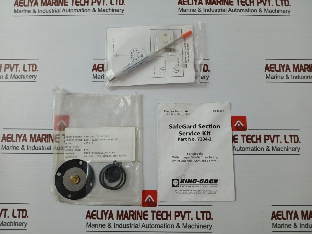 KING ENGINEERING 7334-2 Safe Guard Section Service Kit