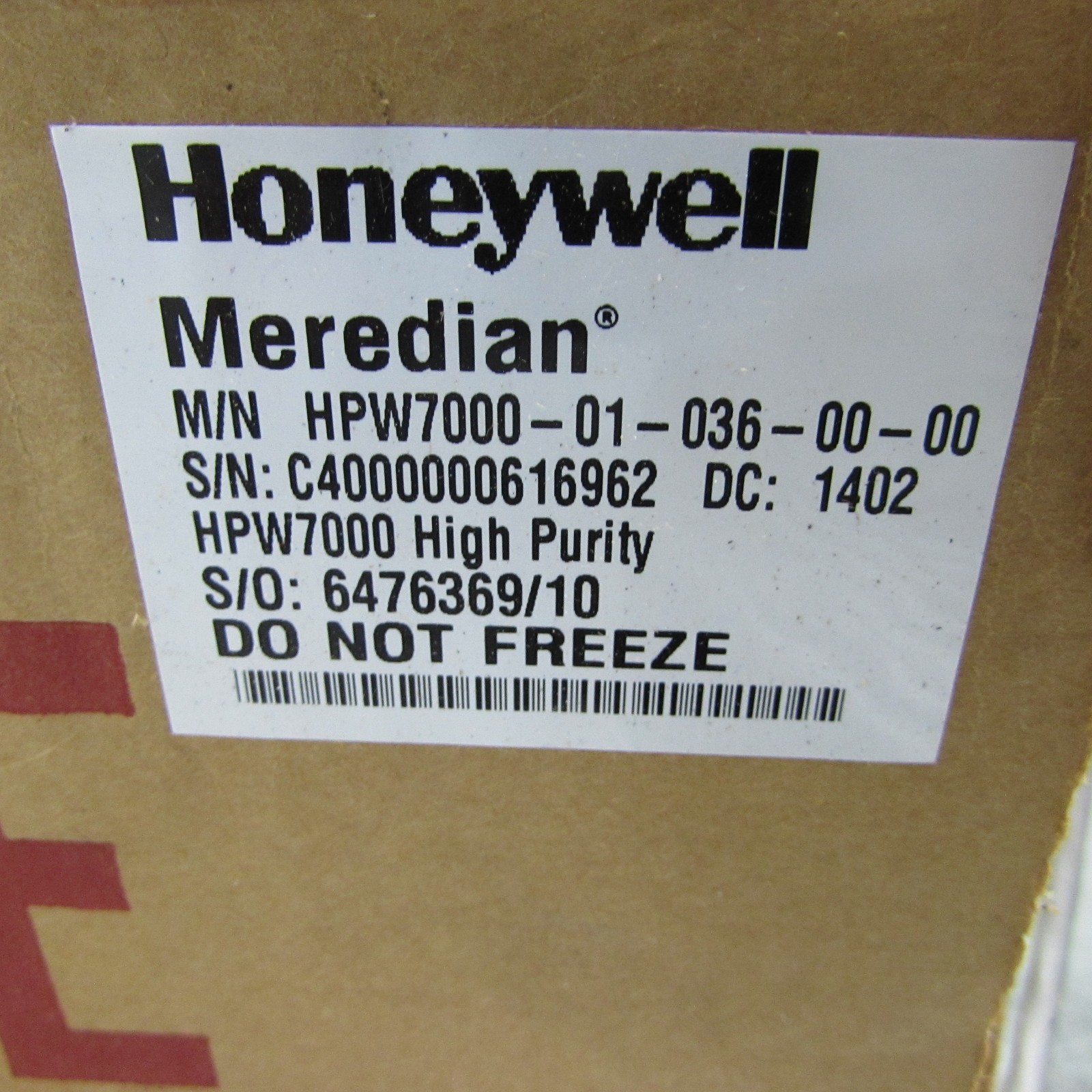 NEW! Honeywell HPW7000-01-036-00-00, High Purity pH Flow Measurement Chamber,NIB