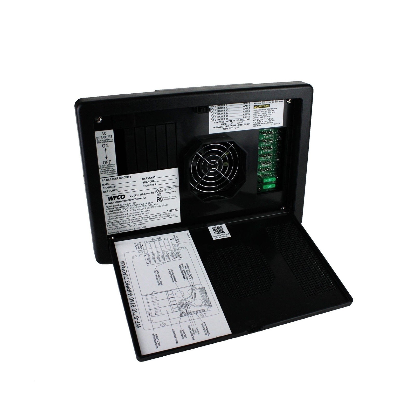 WFCO WF-8740-AD WF-8700-AD Series Power Center – 40 Amp, 105-130 VAC, 60 Hz, …