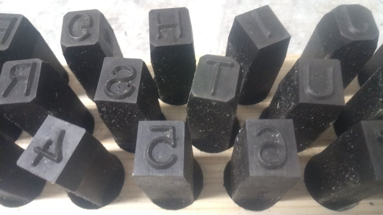 Young Bros. Stamp Works 09363 1/2 In Char H Heavy Duty Letter/Number Combo Set