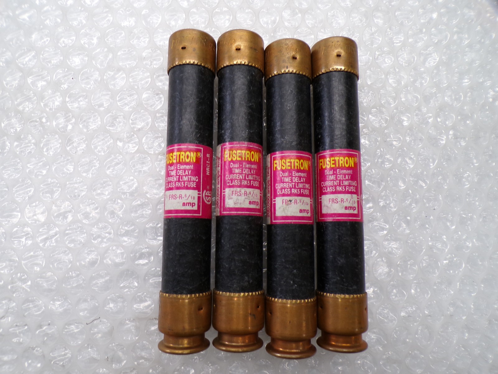 FUSETRON FRS-R-6/10 FUSE PINK LOT OF 4 NSNP