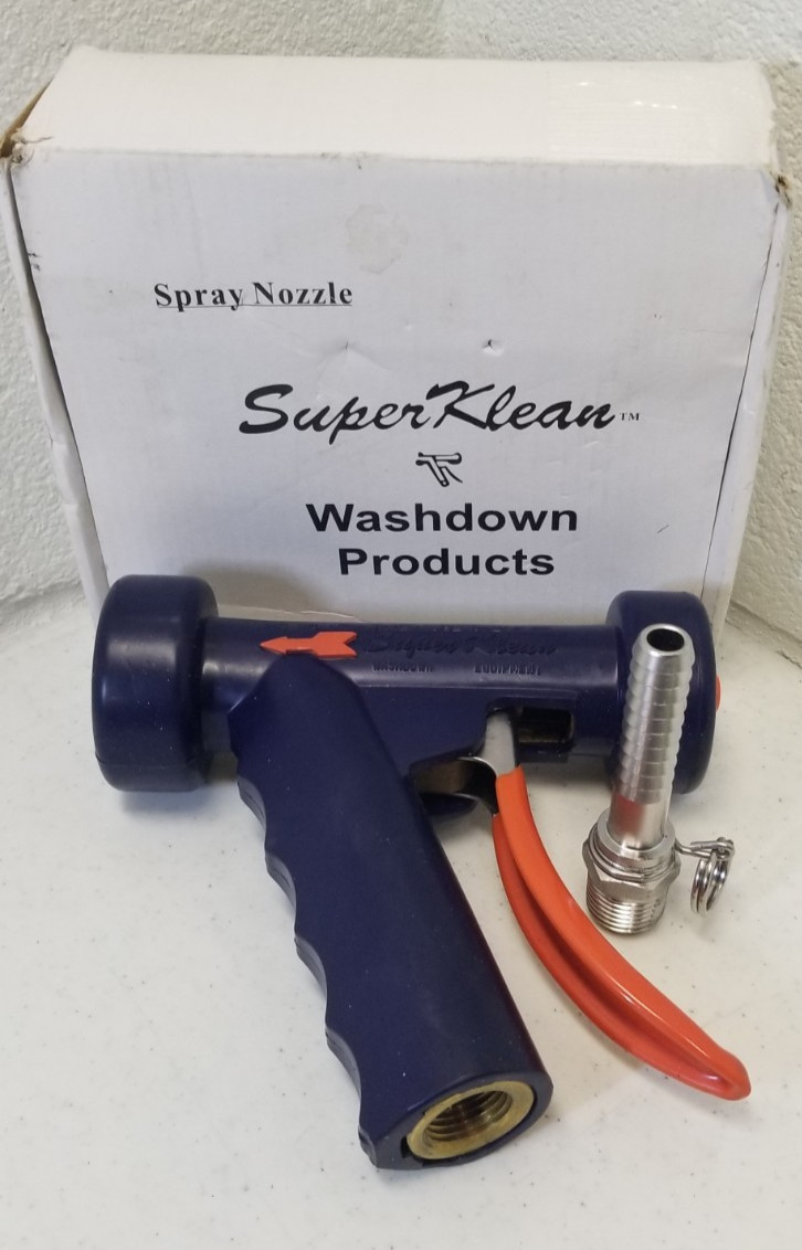 SuperKlean 150B-DB Brass Pistol Grip Spray Nozzle: 1/2″ Barb Connection TO1