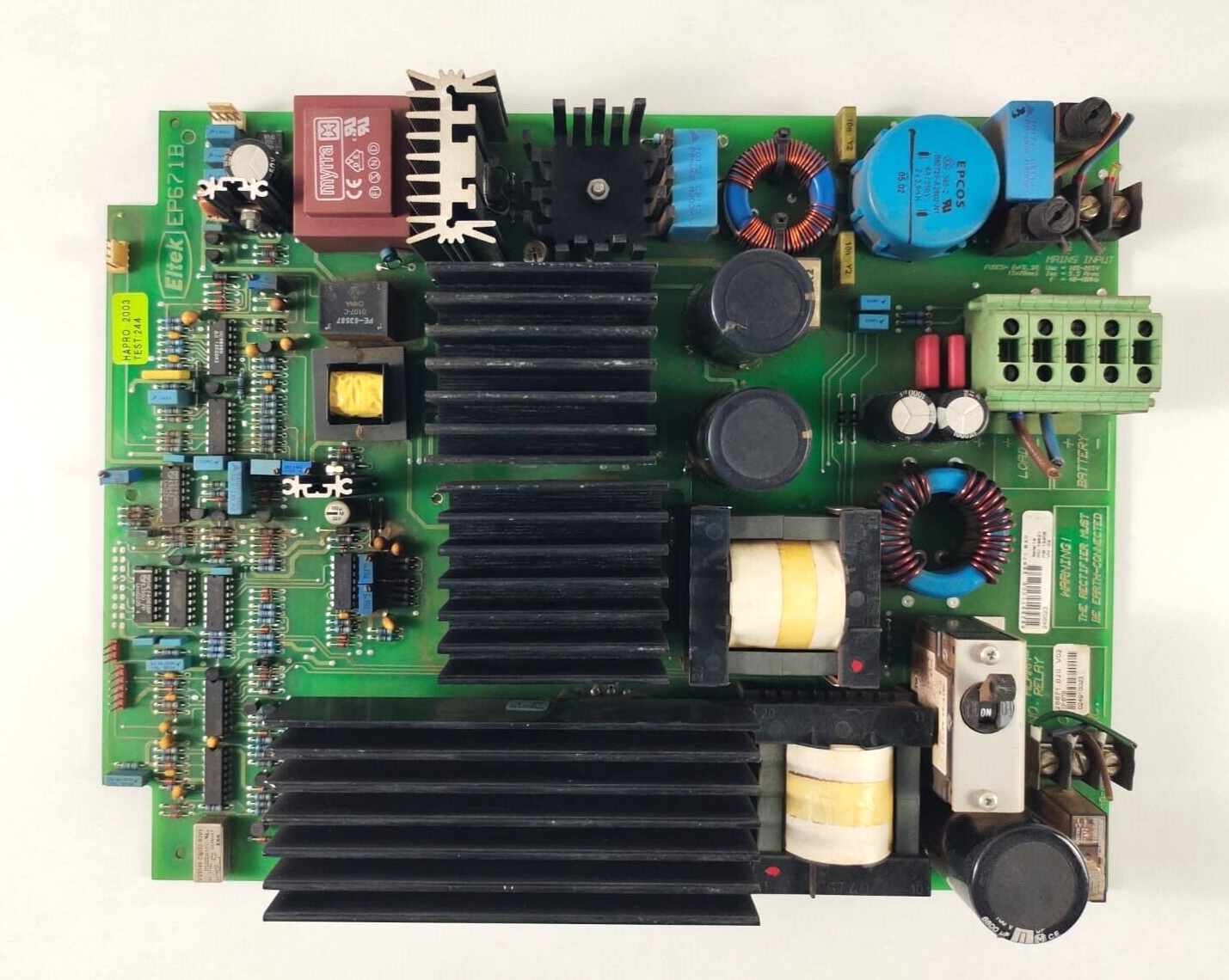 Eltek A/S EP671B Pcb Card Comp.Side T19075-H9-11, Solder Side T19076-H9-10