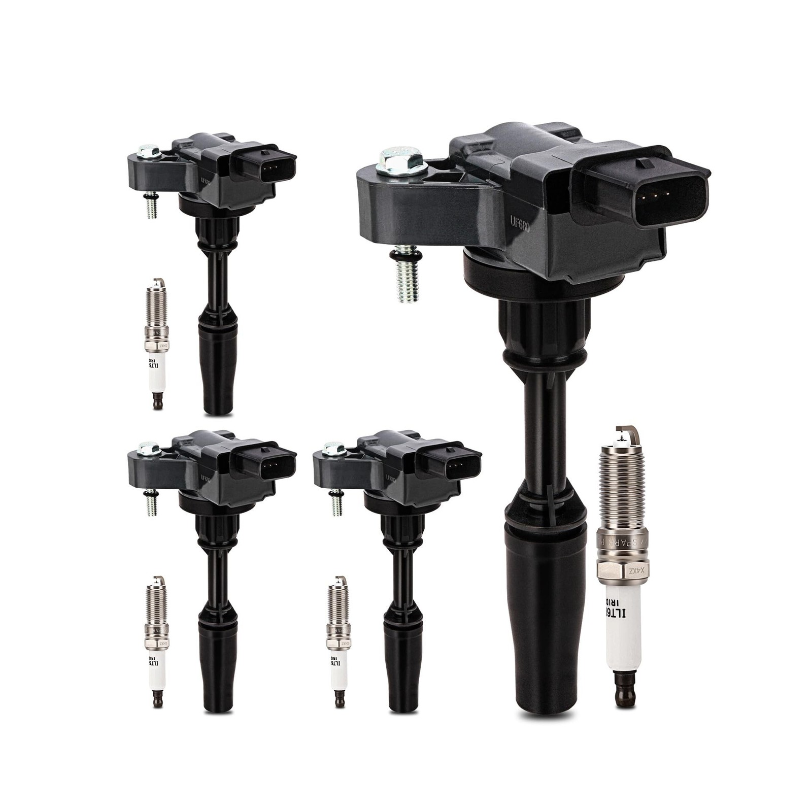 UF680 Ignition Coil & LTR6GP8 Double Iridium Spark Plug For Buick Envision Re…